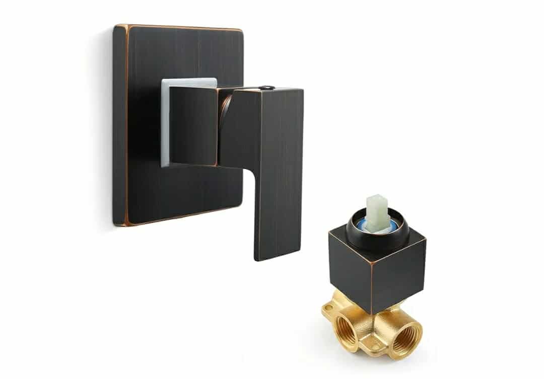 Single Function Shower Handle Valve Trim Kit, Wall Mount Tub Control Valves, Rough-In Single Handle Oil Rubbed Bronze