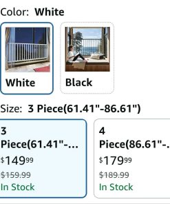 Alternative view of 61.41-86.61" Wide Window Guards for Child Safety White 3 Piece