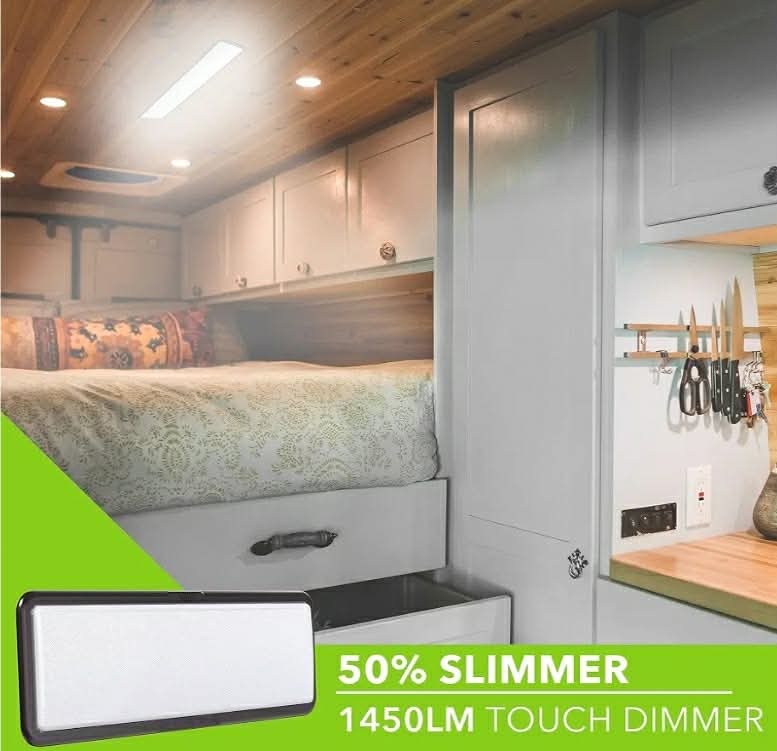 2pk RV LED Ceiling Light Fixture 20" x 6.5" - 1450 Lumen with Touch Dimmer Switch Interior Burnt Bronze Lighting - Image 12