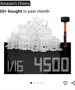 4500 pcs Tile Leveling Clips 1/16 Inch Tiles Spacers with Hammer