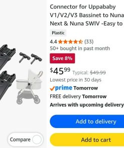 Alternative view of Connector for Uppababy V1/V2/V3 Bassinet to Nuna TRIV Next & Nuna SWIV -Easy to Install, Safe and Durable Adapter to Connect Strollers and Bassinets (2-Pack)