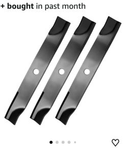3pk Heavy Duty Blades Compatible with Ku bota 54" Mower Deck