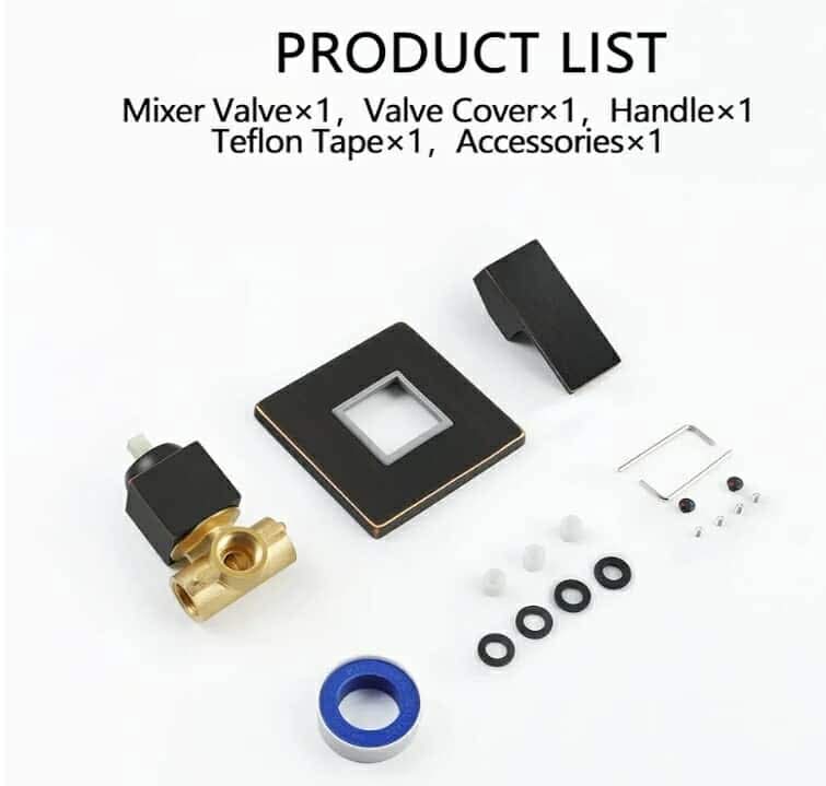 Single Function Shower Handle Valve Trim Kit, Wall Mount Tub Control Valves, Rough-In Single Handle Oil Rubbed Bronze - Image 10