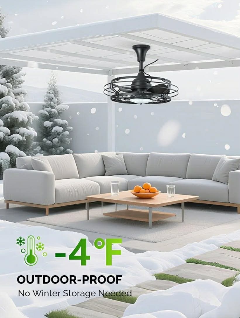 Orison Outdoor Ceiling Fan with Light, 20.9" Gazebo Fans Outdoor Hanging, Plug in Ceiling Fan - Image 12