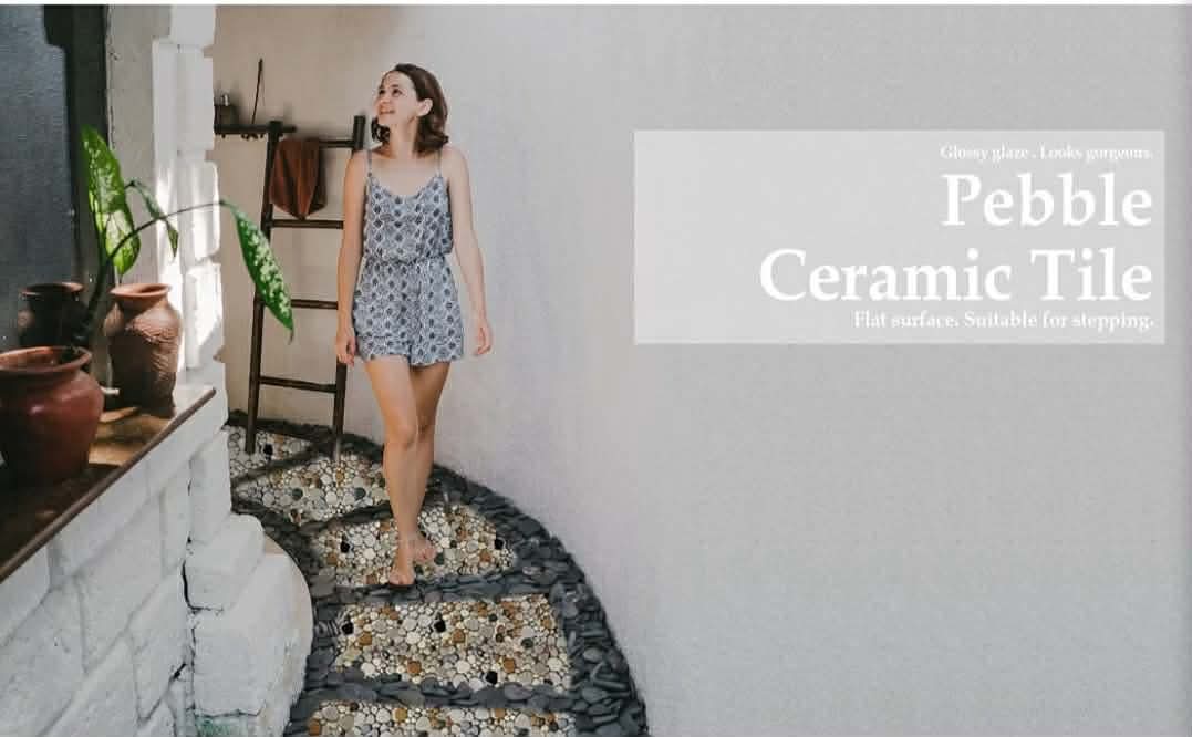 Pebble Shower Floor Tile Bathroom Beige Wall Backsplash Mosaic Tiles (5 Sheets) - Image 7