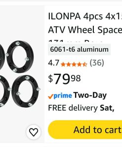 Alternative view of 4pcs 4x156 ATV Wheel Spacers w/ 131mm Bore