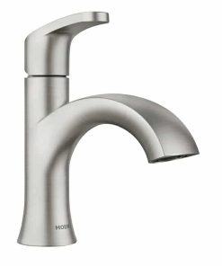 Moen Karis Spot Resist Brushed Nickel One-Handle Single Hole Bathroom Sink Faucet