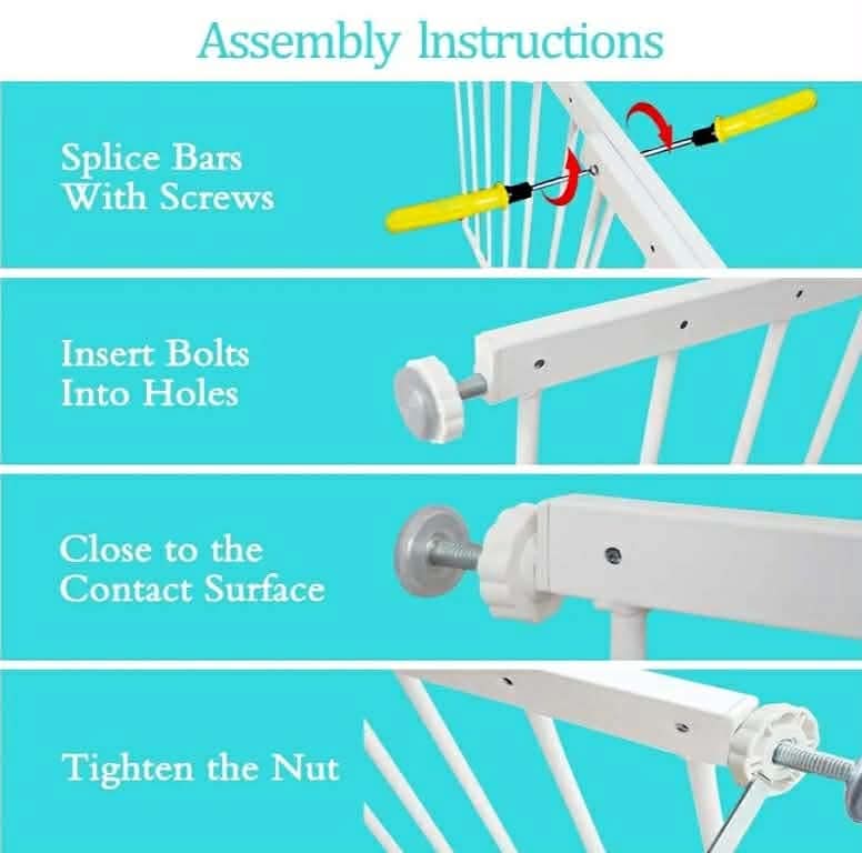 61.41-86.61" Wide Window Guards for Child Safety White 3 Piece - Image 8