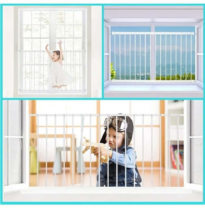 61.41-86.61" Wide Window Guards for Child Safety White 3 Piece - Image 11