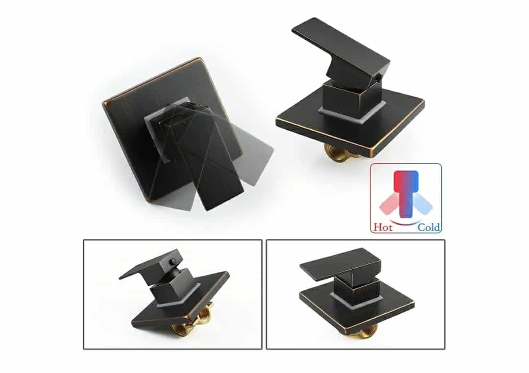 Single Function Shower Handle Valve Trim Kit, Wall Mount Tub Control Valves, Rough-In Single Handle Oil Rubbed Bronze - Image 8