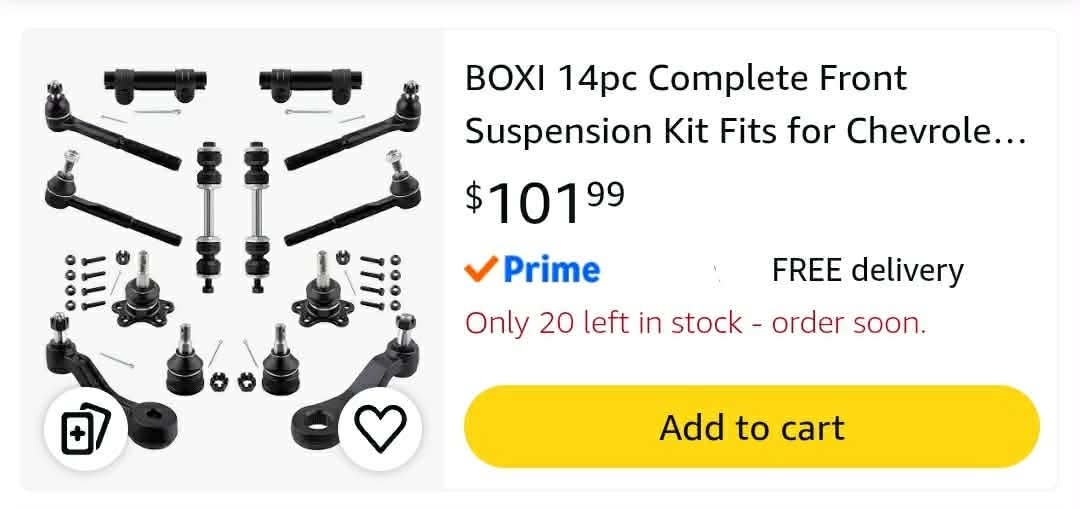 14pc Complete Front Suspension Kit Fits for Chevrolet for GMC - Image 2