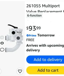 Alternative view of 261055 Multiport Valve Replacement for Triton C II HD & Quad D.E. Pool and Spa Side Mound DE and Sand Filters, 2 Inch Plumbing, 7 1/2 Inch Centerline (261055)