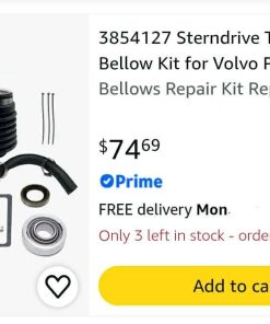 Alternative view of 3854127 Sterndrive Transom Seal Bellow Kit for Volvo Penta SX DP OMC Cobra