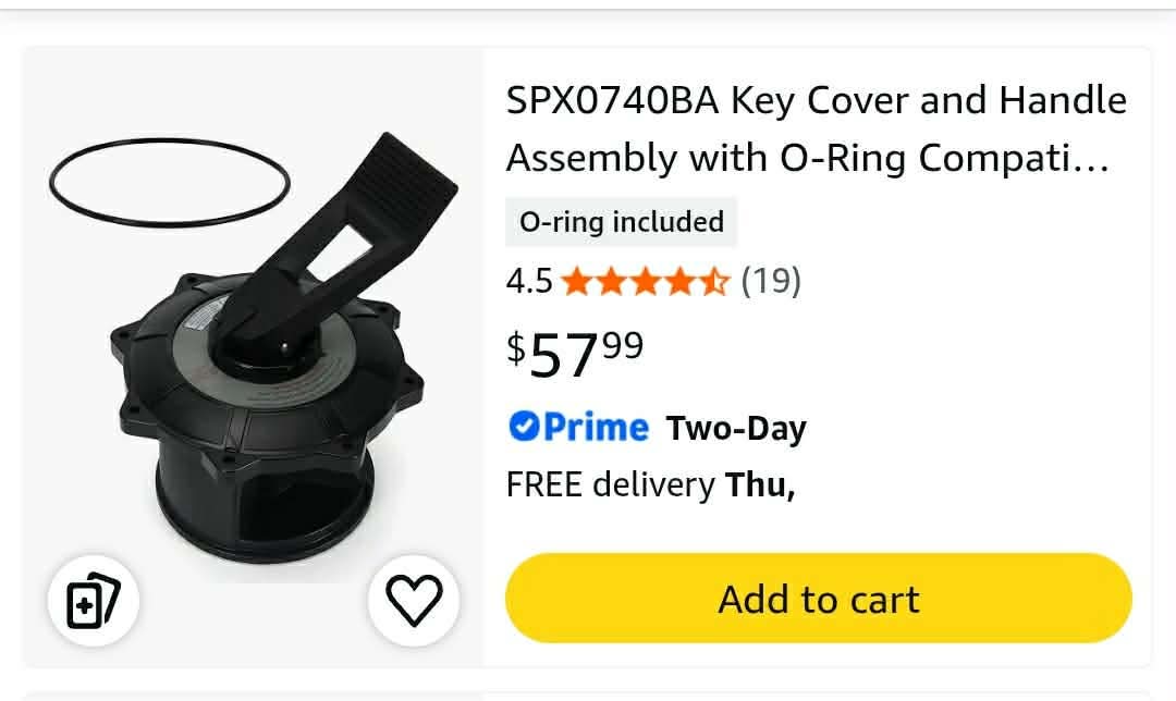 SPX0740BA Key Cover and Handle Assembly with O-Ring - Image 2