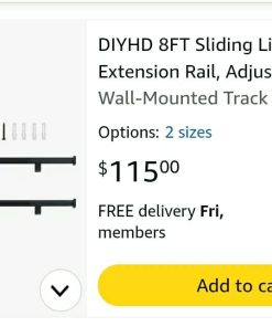 Alternative view of 8FT Sliding Library Ladder Extension Rail, Adjustable Brackets