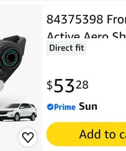 Alternative view of 84375398 Front Grille Active Aero Shutter Actuator Replacement