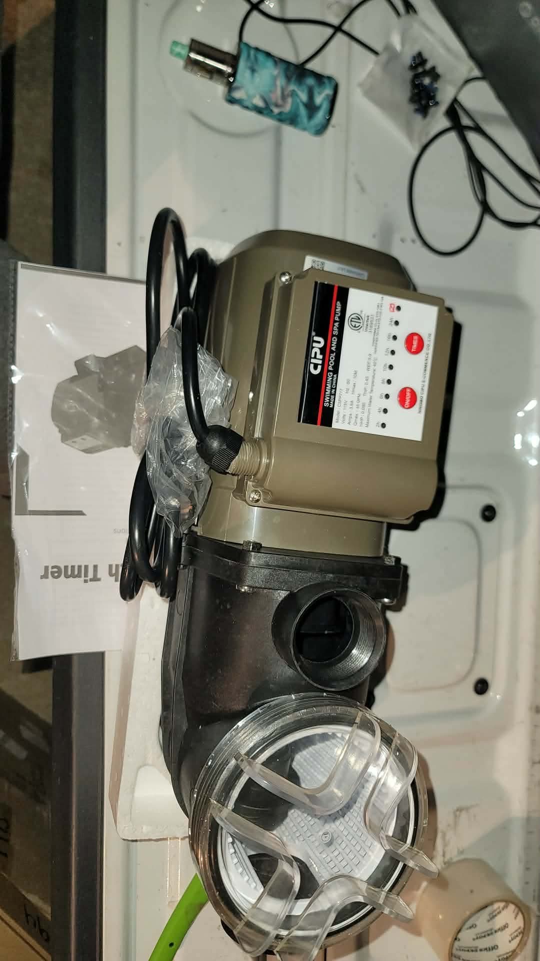 Pool Pump with Timer 2700GPH 115V Powerful Self Priming Above Ground Swimming Pool Pump 0.35HP - Image 3
