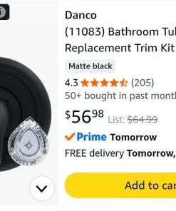 Alternative view of Bathroom Tub/Shower Replacement Trim Kit for Moen Brand Faucets in Matte Black