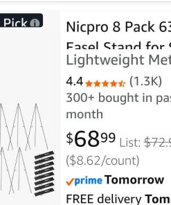 Alternative view of 8 Pack 63" Easel Stand for Sign, Black, with Carry Bags