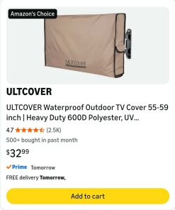 Alternative view of ULTCOVER Waterproof Outdoor TV Cover 55-59 inch