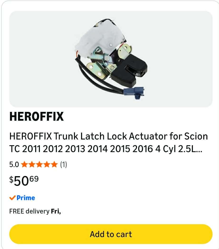 Trunk Latch Lock Actuator for Scion - Image 2