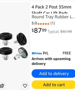 Alternative view of 4 Pack 2 Post 35mm Shaft Car Lift Pads, Screw Up Lift Feet Pad Adapter