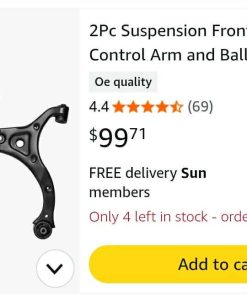 Alternative view of 2 Pc Suspension Front Lower Control Arm and Ball Joint Assembly Compatible With Kia & Hyundai
