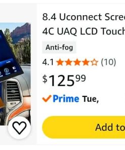 Alternative view of 8.4 Uconnect Screen Replacement 4C UAQ LCD Touch Screen Radio