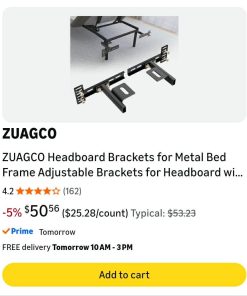 Alternative view of Headboard Brackets for Metal Bed Frame Adjustable Brackets for Headboard