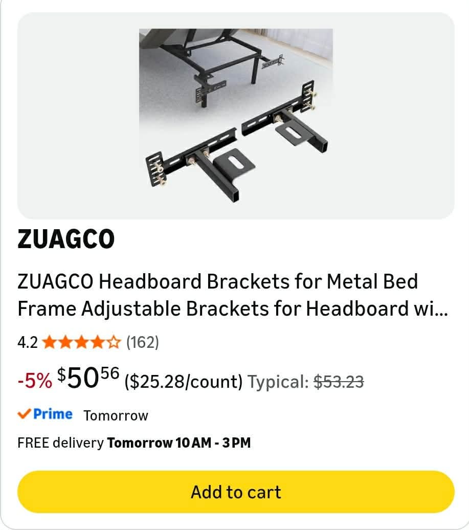 Headboard Brackets for Metal Bed Frame Adjustable Brackets for Headboard - Image 2