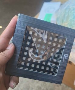 Alternative view of 3-7/8" Matte Black Square Shower Drain Cover for Floor Drain