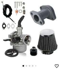 Stage 2 Performance Mainfold Kit for Predator 79cc 3HP Engine, Coleman CK100 CK100-S SK100 GK100 for Realtree RTK100 Go kart Slide Carb Adapter 154F 3.0hp Engine Parts