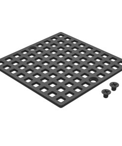 3-7/8" Matte Black Square Shower Drain Cover for Floor Drain