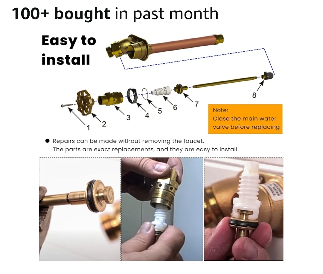 RK-25 Repair Kit for Woodford Model 20 25 27 Faucet Outdoor Wall Faucet Repair Kit - Image 9