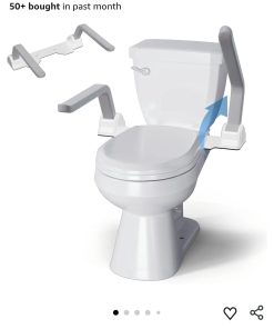 ZEAGUS Toilet Safety Rails for Seniors,500lb Heavy-Duty Toilet Safety Frame