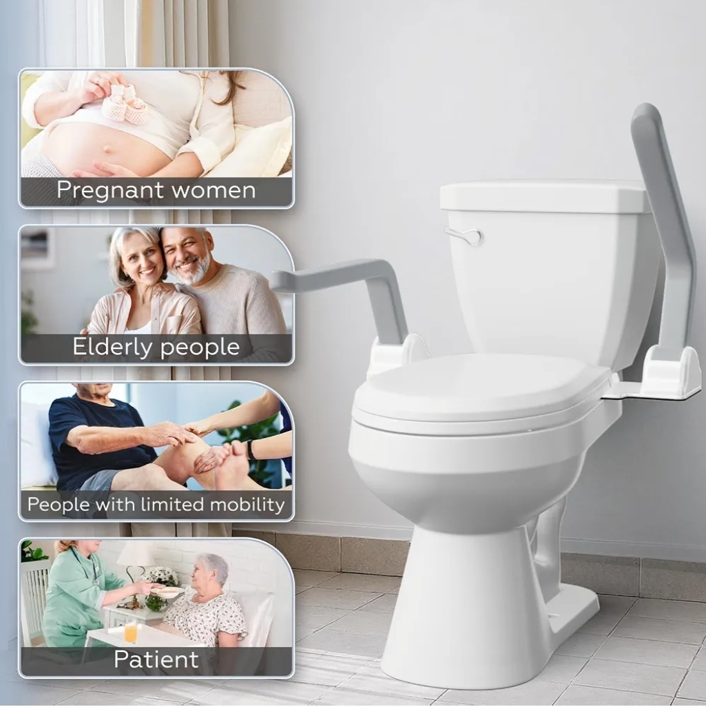 ZEAGUS Toilet Safety Rails for Seniors,500lb Heavy-Duty Toilet Safety Frame - Image 10
