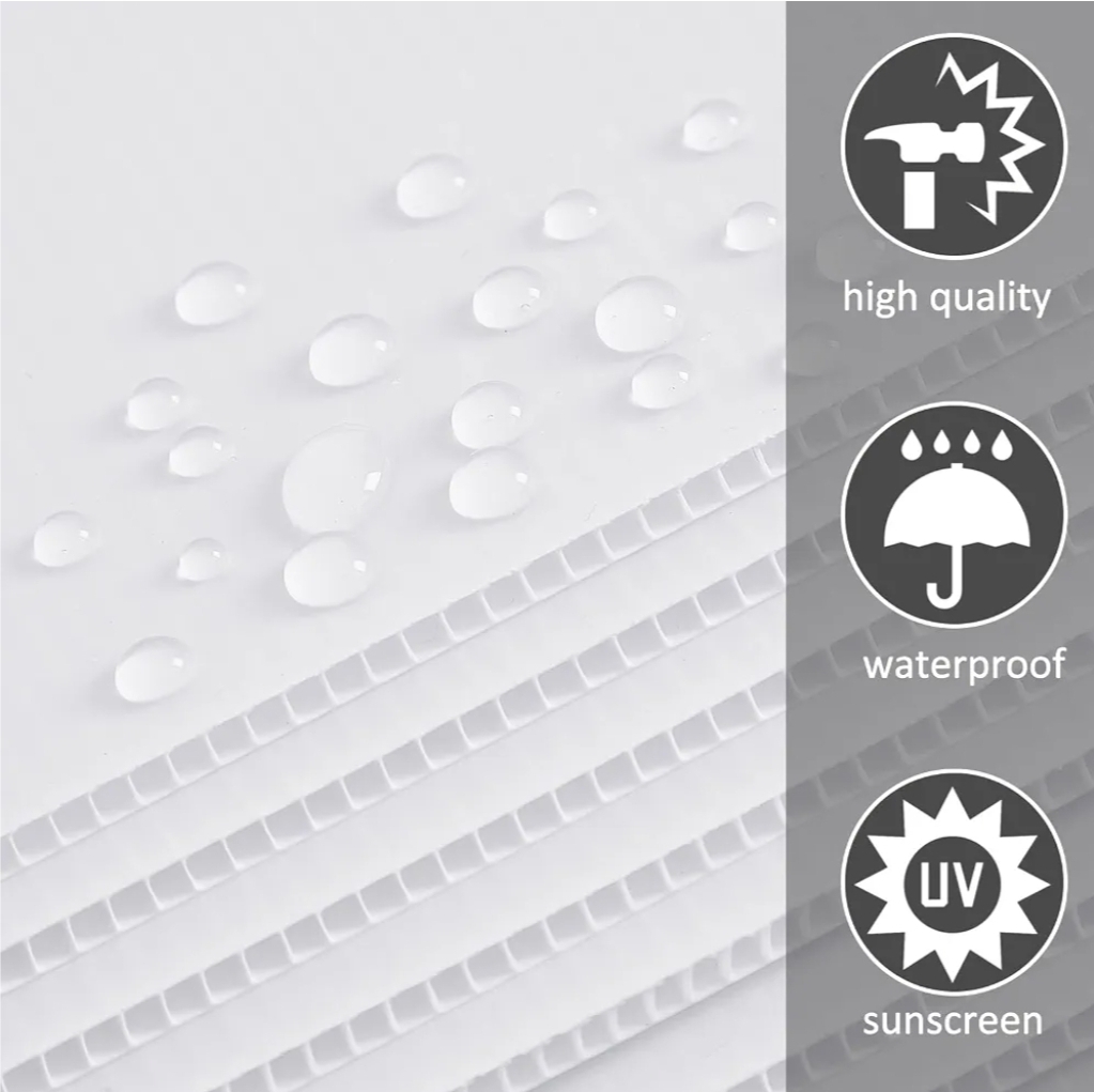 6 Pcs Corrugated Poster Board 24 x 48 in, 4 mm Plastic Sheet, White - Image 7