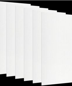 6 Pack 23.75"x47.75"x0.2" Fluorescent Light Covers, Milky White