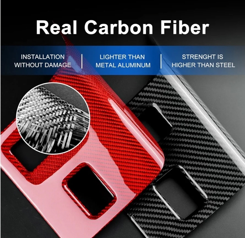 Hard Carbon Fiber for Toyota GR86 Subaru BRZ 2021-2025 Car Seat Heating Control Button Cover Center Console Interior Trim Accessories, Black, Manual Transmission - Image 8