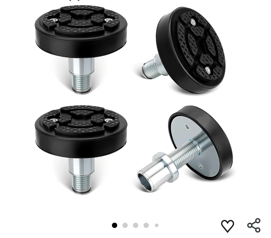 4 Pack 2 Post 35mm Shaft Car Lift Pads, Screw Up Lift Feet Pad Adapter