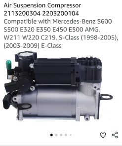 Air Suspension Compressor 2113200304, 2203200104- Compatible with Mercedes-Benz