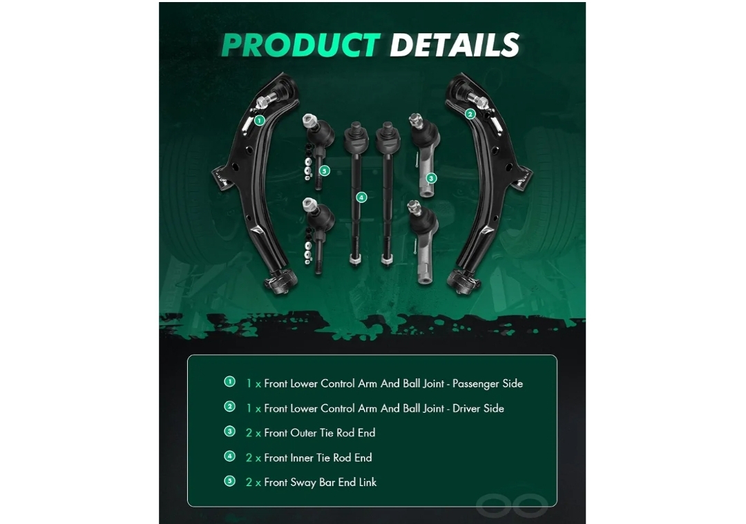 SCITOO 8pcs Front Suspension Kit For Nissan for Sentra 2001-2006 - Image 6