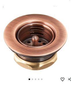 Westbrass D220-11 Midget Duo Bar and Laundry Sink Drain Assembly with Post Style Strainer Grid Cover, Antique Copper