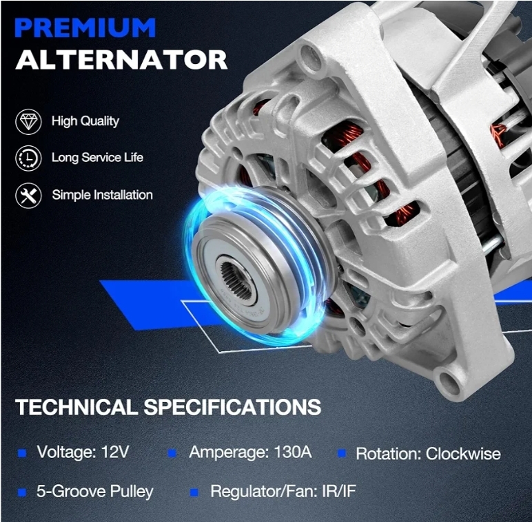 Alternator Fits for Chevy Cruze 2012-2015, Cruze Limited 2016 L4 1.4L - Image 7