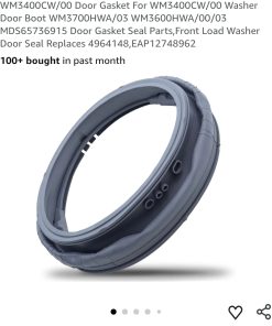 WM3400CW/00 Door Gasket For WM3400CW/00 Washer Door Boot WM3700HWA/03 WM3600HWA/00/03 MDS65736915 Door Gasket Seal Parts,Front Load Washer Door Seal Replaces 4964148, EAP12748962