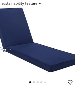 Chaise Lounge Cushions Outdoor 72 x 21 x3 Inch Waterproof