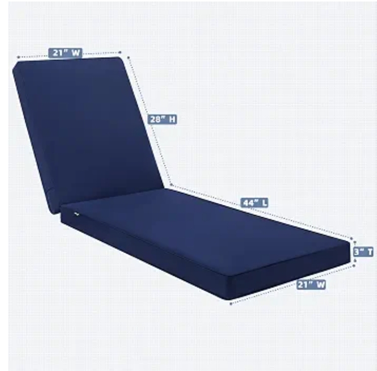 Chaise Lounge Cushions Outdoor 72 x 21 x3 Inch Waterproof - Image 8