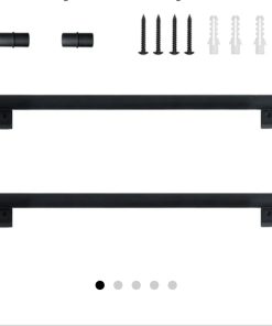 8FT Sliding Library Ladder Extension Rail, Adjustable Brackets
