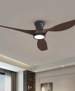 52 Inch Ceiling Fans with Led Lights Remote Control Flush Mount Low Profile