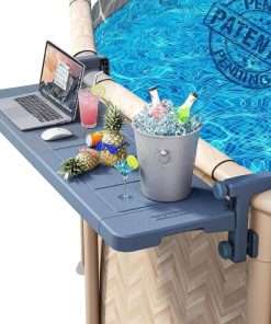 Swim-Up Poolside Bar for Above-Ground Round Pools, Phantom Gray